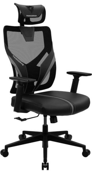 Cadeira ergonômica confortável com encosto de cabeça TunderX3 YAMA1BK