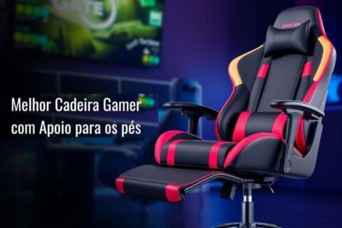 Desaque Melhor cadeira gamer Apoio para os pés e apoio lombar