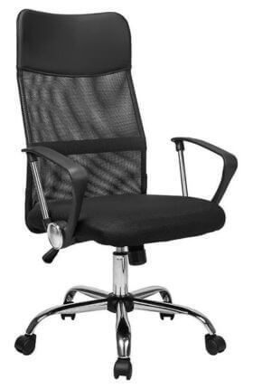 Cadeira Presidente em tela Mesh Giratoria Preta Mymax