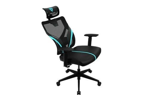 Cadeira Gamer Ergonômica preta com detalhes em azul ThunderX3 Yama1