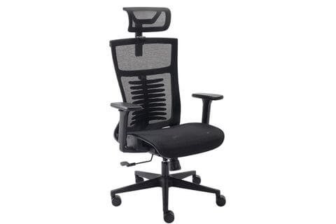 Elements Cadeira de Escritorio Ergonômica Vertta Pro em tela com apoio de cabeça e lombar