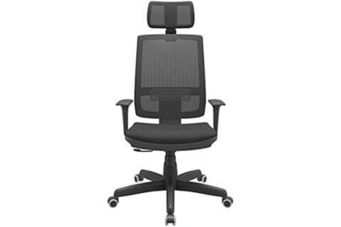 Cadeira Plaxmetal Brizza Presidente com encosto em tela